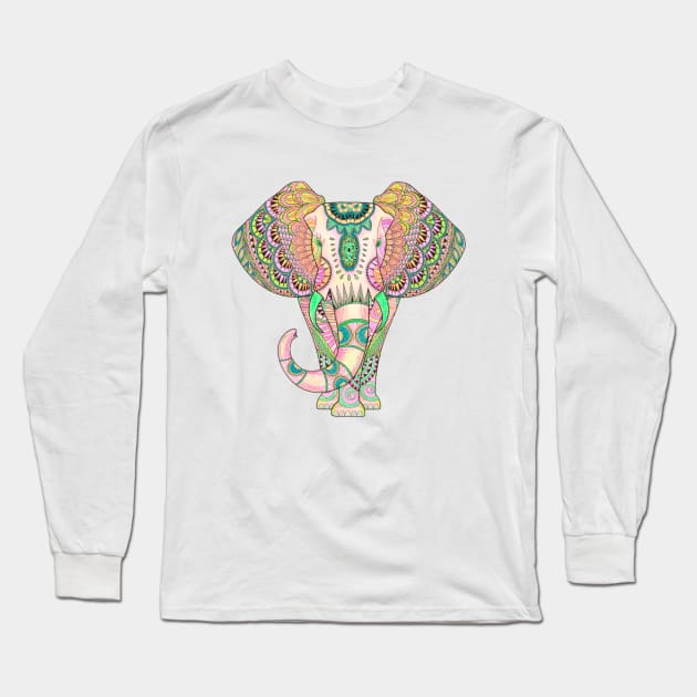 Mandala elephant psicodelic Long Sleeve T-Shirt by aye_artdg